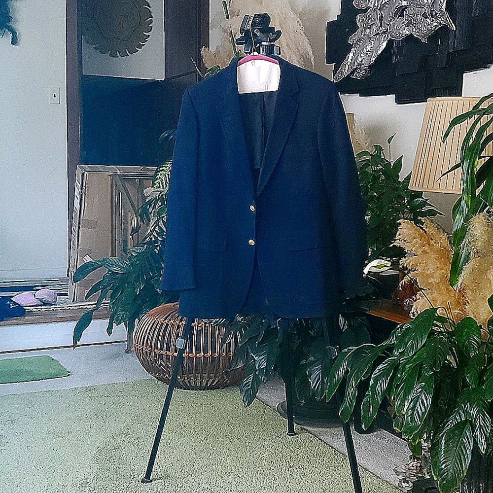 Young man's blue blazer